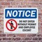 Signmission Do Not Enter Without Permit And Escort OSHA Notice Sign, Plastic, 10in W x 7in L, 2PK OS-2PACK-NS-P-710-L-15450 - alternate 6